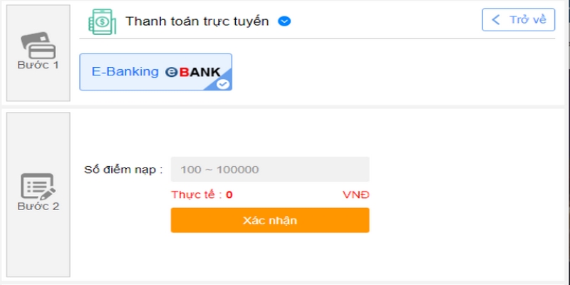 Nạp tiền qua Internet Banking nhanh chóng, đơn giản chỉ với vài bước